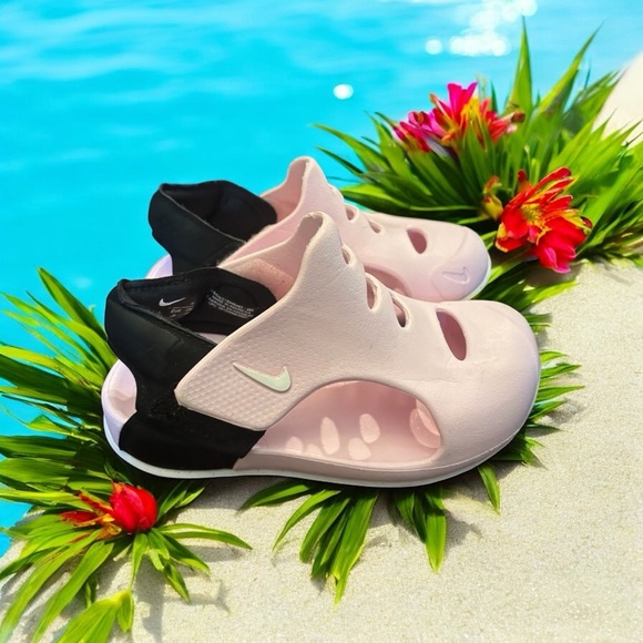 Nike Sunray Protect 3 Stay Put Pink and Black Slip-On Sandals - Picture 9 of 14